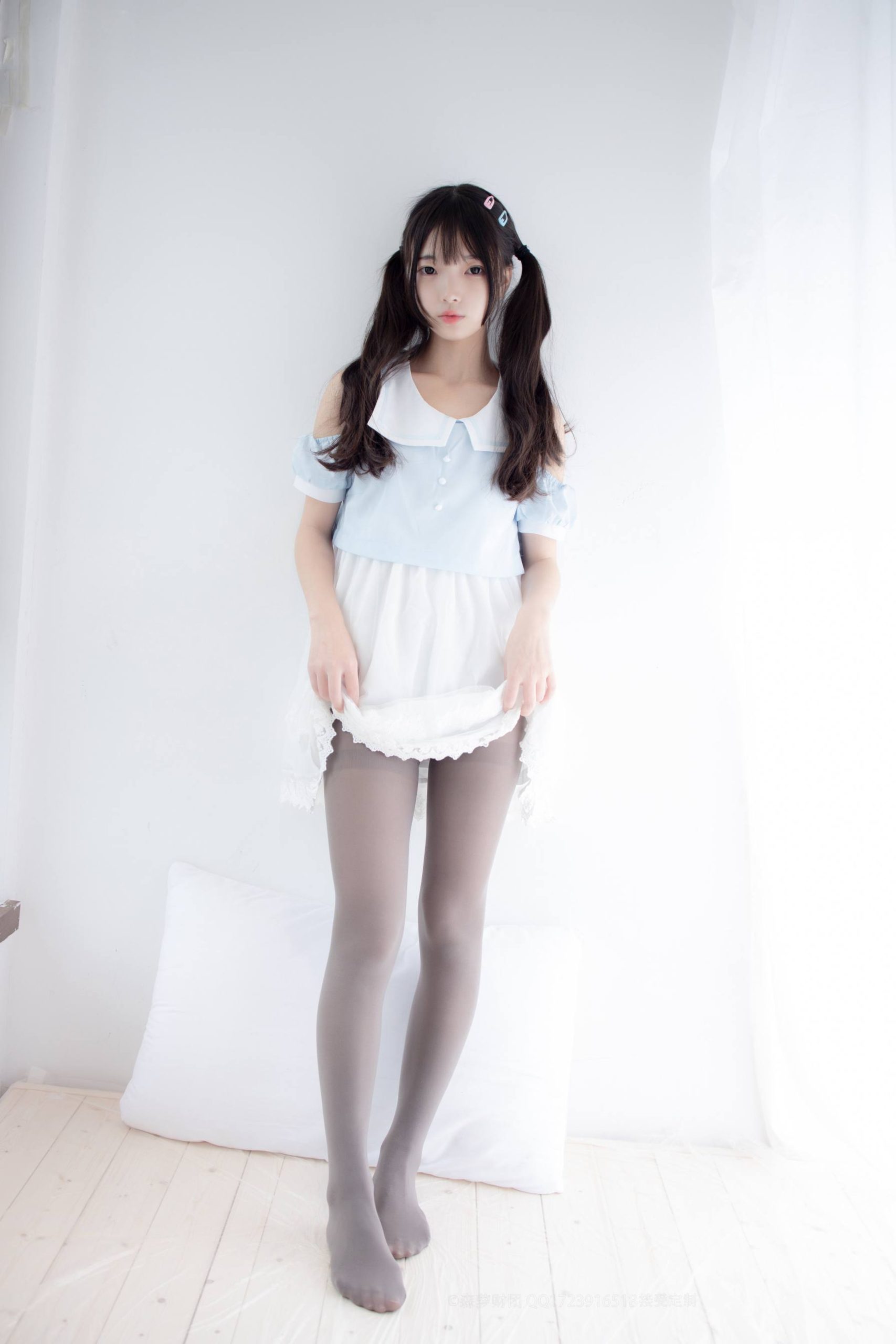 图片[4]-超级甜美的灰丝小姑娘【86P】20005-多米街拍