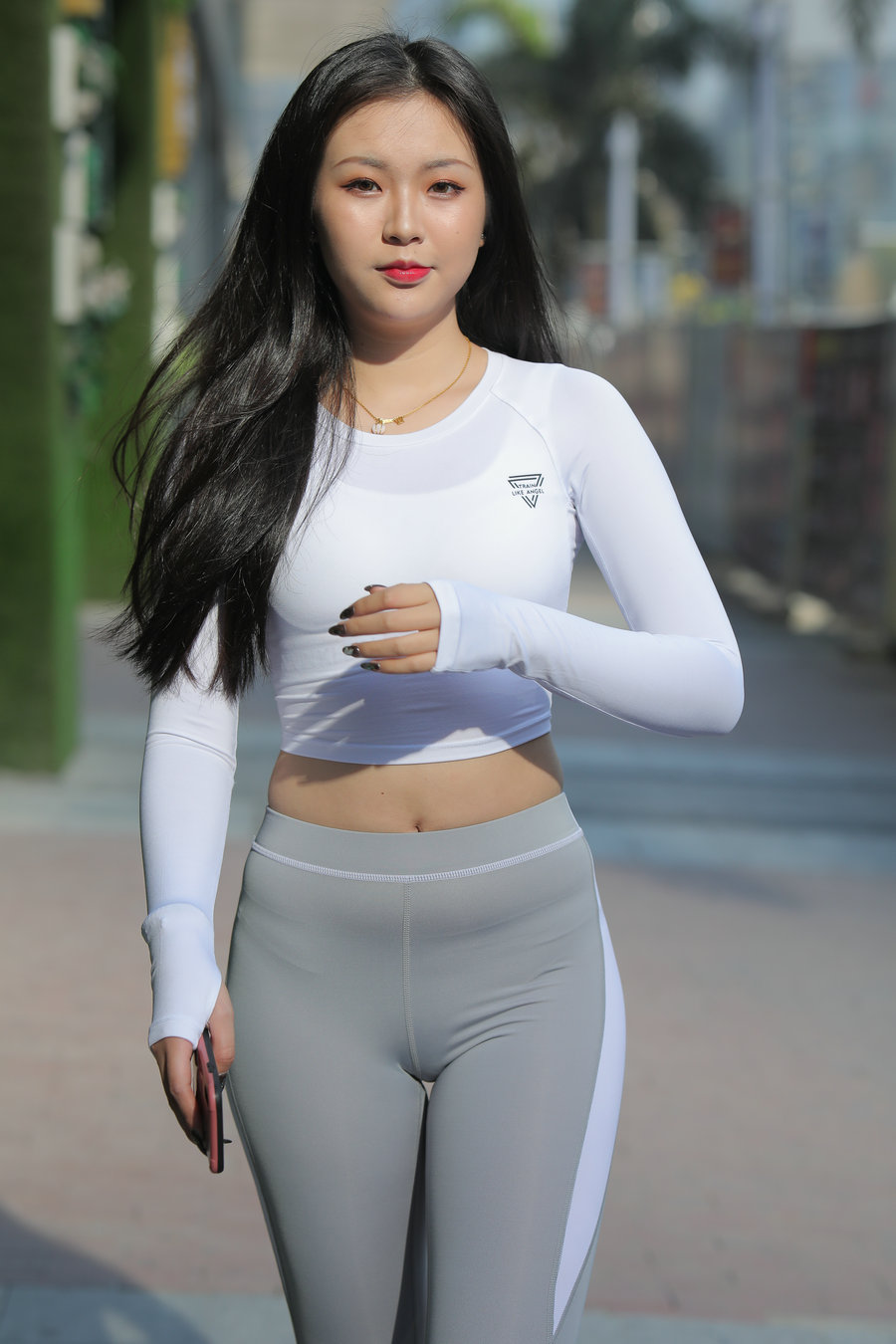 图片[1]-灰色瑜伽裤女孩 J0907 468P2V-6.31GB-多米街拍