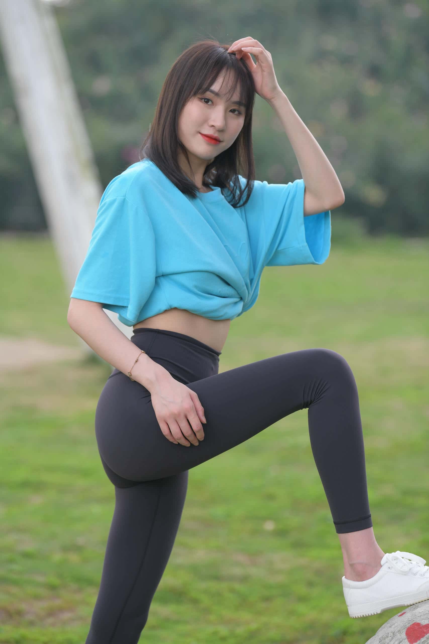 图片[3]-乖乖女瑜伽裤女孩【538P】J2224-多米街拍