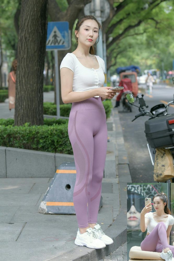 图片[5]-香芋色瑜伽裤高马尾漂亮女孩J2206 545P1V-19.1GB-多米街拍