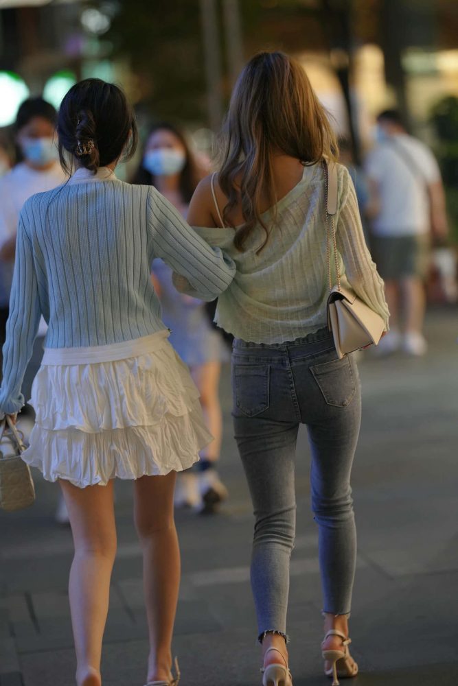 牛仔热裤女孩【114P】J4541-多米街拍